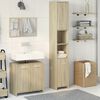 vidaXL Set de muebles de baño 3 pzas madera contrachapada roble Sonoma