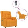 vidaXL Sill&oacute;n de masaje el&eacute;ctrico tela amarillo