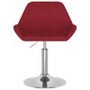 vidaXL Silla de comedor giratoria tela color vino tinto