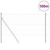 vidaXL Poste de Valla Plateado 100 x 1 m (malla de 50 mm) Acero