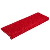 vidaXL Alfombrillas para escaleras 10 unidades 65x21x4 cm Borde rectangular rojo