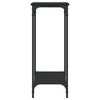 vidaXL Mesa consola madera de ingeniería negro 75x30,5x75 cm
