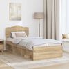vidaXL Estructura de cama Sonoma 90 x 190 cm Madera de pino macizo
