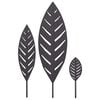 vidaXL Estaca de Jard&iacute;n 3 uds. 116,5 x 35 x 3 cm Negro Acero