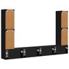 vidaXL Conjunto de mueble de TV 8 pcs Negro Madera de ingenier&iacute;a