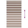 vidaXL Estor cebra marr&oacute;n 130x230 cm tejido ancho 125,9 cm poli&eacute;ster