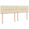 vidaXL Cama box spring con colchón tela color crema 180x200 cm