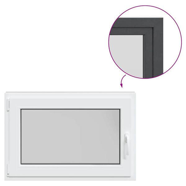vidaXL Ventana de s&oacute;tano "RISOR" 90x60 cm oscilobatiente DIN izquierda