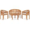vidaXL Juego de muebles de jard&iacute;n 4 piezas madera maciza de teca