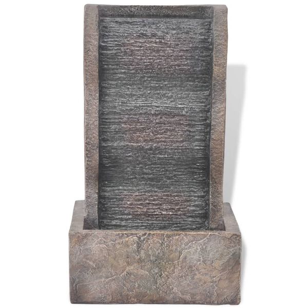 vidaXL Fuente de agua para interior con luz LED poliresina