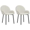 vidaXL Sillas de comedor 2 unidades terciopelo crema
