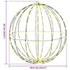 vidaXL Bola con 192 LED c&aacute;lido 59,5 x 59,5 x 63 cm Metal