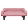 vidaXL Cama para perros de terciopelo rosa 70x40x24 cm