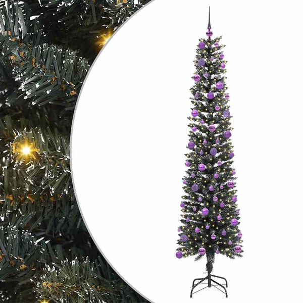 vidaXL &Aacute;rbol de Navidad artificial Verde 240 cm PVC, Pl&aacute;stico y Acero