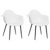 vidaXL Sillas de comedor 2 unidades blancas PP