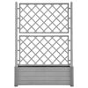 vidaXL Jardinera con enrejado PP gris piedra 100x43x142 cm