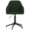 vidaXL Silla de comedor giratoria 6 uds terciopelo verde oscuro