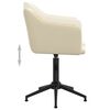 vidaXL Silla de comedor giratoria 6 uds terciopelo crema