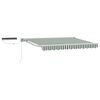vidaXL Toldo Retr&aacute;ctil El&eacute;ctrico Verde y blanco 3,5 x 2,5 m