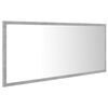 vidaXL Espejo de baño LED acrílico gris hormigón 100x8,5x37 cm