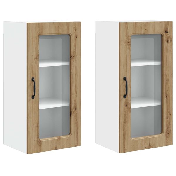 vidaXL Mueble de Cocina Kalmar 2 pcs Roble artesanal 40 x 31 x 80 cm