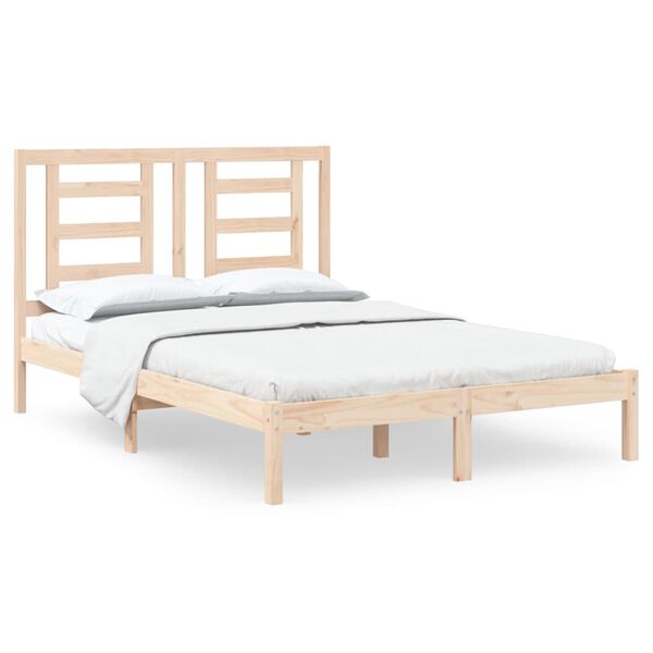 vidaXL Estructura de cama sin colchón madera maciza de pino 140x190 cm