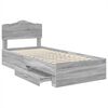 vidaXL Estructura de cama Gris Sonoma 90 x 200 cm Madera de ingenier&iacute;a