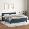 vidaXL Cama box spring con colch&oacute;n terciopelo azul oscuro 180x200 cm