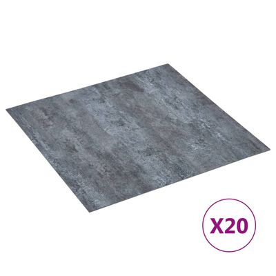 vidaXL Tarimas autoadhesivas 20 piezas PVC 1,86 m² mármol gris