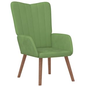 vidaXL Sill&oacute;n de relax de terciopelo verde claro