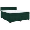 vidaXL Cama box spring con colch&oacute;n terciopelo verde oscuro 180x200 cm