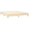vidaXL Cama box spring con colch&oacute;n tela color crema 180x200 cm