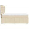 vidaXL Cama box spring con colch&oacute;n tela color crema 140x200 cm
