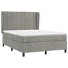 vidaXL Cama box spring con colch&oacute;n terciopelo gris claro 140x200 cm