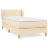 vidaXL Cama box spring con colch&oacute;n tela color crema 100x200 cm