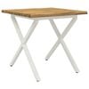 vidaXL Mesa de comedor con borde natural 70 x 70 x 75 cm