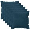 vidaXL Funda de almohada 6 pcs HOUTEN Azul 50 x 50 cm Terciopelo