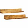 vidaXL Estantes de pared 2 uds madera maciza