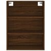vidaXL Aparador alto madera contrachapada marr&oacute;n roble 69,5x34x180 cm