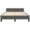 vidaXL Estructura de cama sin colch&oacute;n terciopelo gris oscuro 120x190cm
