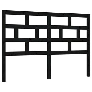 vidaXL Cabecero de cama madera maciza de pino negro 146x4x100 cm