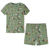 Pijama de manga corta infantil caqui claro 116