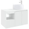 vidaXL Juego de muebles de ba&ntilde;o 2 uds. Blanco Madera de ingenier&iacute;a