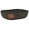 vidaXL Lavabo sobre encimera rectangular cer&aacute;mica negro 48x37,5x13,5cm