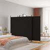 vidaXL Biombo divisor de 4 paneles de tela negro 698x180 cm