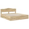vidaXL Estructura de cama Roble Sonoma 180 x 200 cm Madera Ingenieril