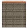 vidaXL Caja de almacenaje jardín madera acacia ratán gris 110x50x54 cm