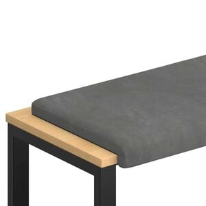 vidaXL Coj&iacute;n de banco Terciopelo Gris oscuro Profundidad 35 cm