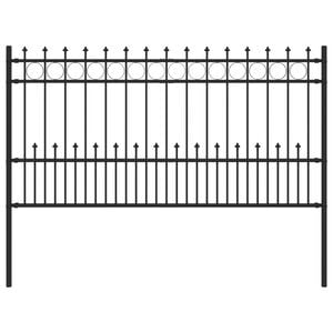 vidaXL Cerca con Anillo de Pinchos Negro 200 x 150 cm