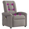 vidaXL Sillón de masaje reclinable de tela gris taupé
